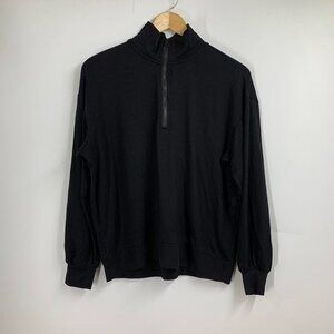 Three Dots Women's Quarter Zip Long Sleeve Stretch Pullover Size M‎